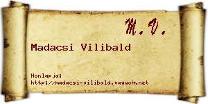 Madacsi Vilibald névjegykártya